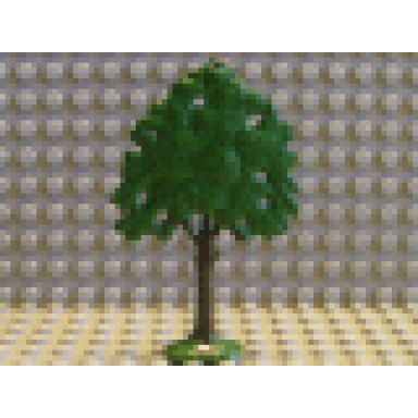 dark green plant tree flat oak painted with solid base