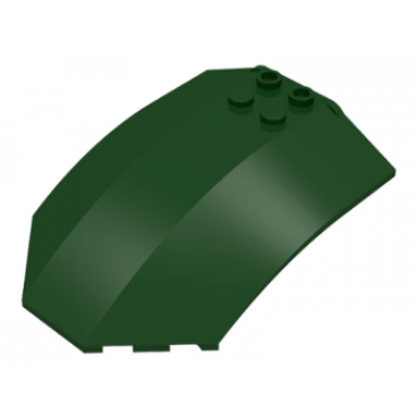 dark green windscreen 8 x 6 x 2 curved sloped sides