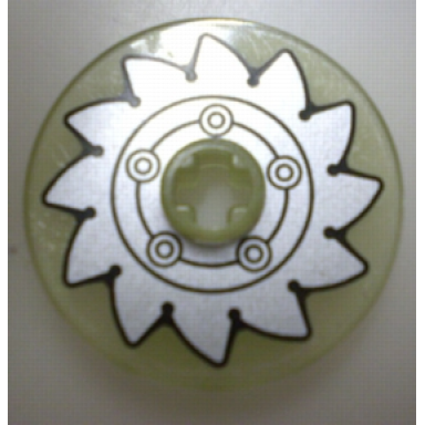 technic disk 3 x 3 with silver circular saw blade pattern sticker - set 8648