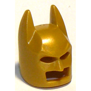 pearl gold minifigure headgear mask batman cowl angular ears pronounced brow