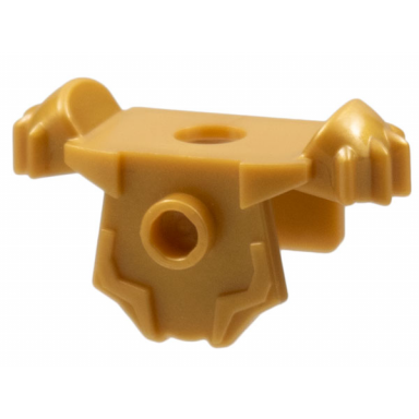 pearl gold minifigure armor breastplate with shoulder pads front stud and 2 back studs