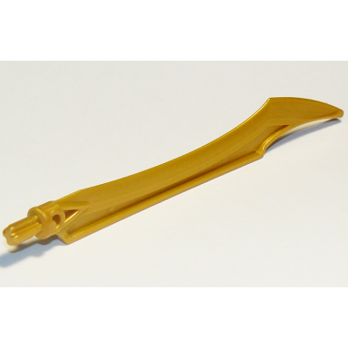 pearl gold hero factory weapon blade with curved tip