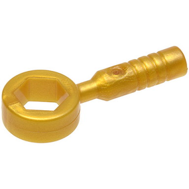 pearl gold minifigure utensil tool box wrench - 3-rib handle