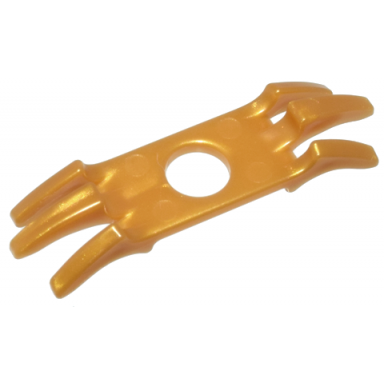 pearl gold minifigure armor shoulder pads with spikes