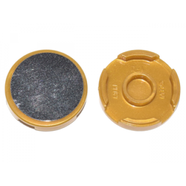 pearl gold tile round 2 x 2 with bottom stud holder with silver mirror pattern sticker - sets 10235 21330