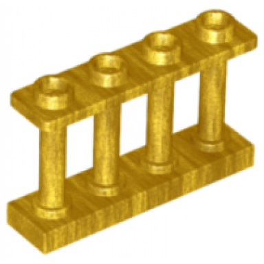 pearl gold fence 1 x 4 x 2 spindled with 4 studs
