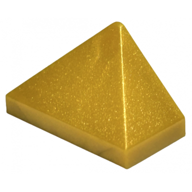 pearl gold slope 45 2 x 1 triple with bottom stud holder