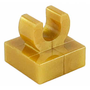 pearl gold tile modified 1 x 1 with open o clip