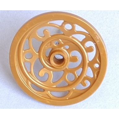 pearl gold wheel wagon huge 43mm d ornamental