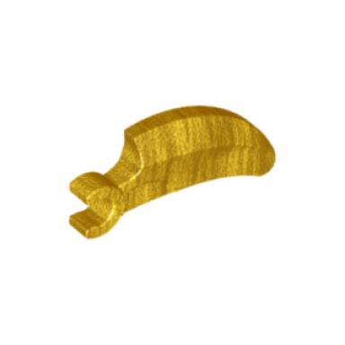 pearl gold barb claw horn tooth with clip curved