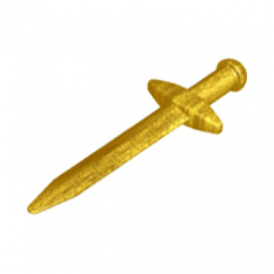 pearl gold minifigure weapon sword greatsword pointed with thick crossguard