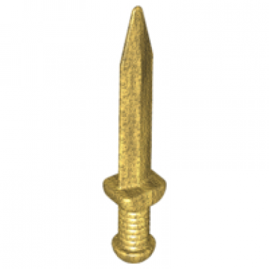 pearl gold minifigure weapon sword roman gladius with thick crossguard