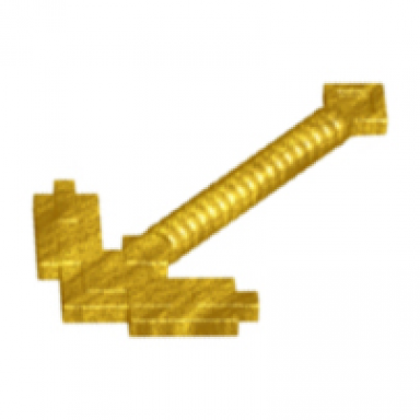 pearl gold minifigure utensil pickaxe pixelated minecraft