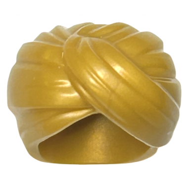 pearl gold minifigure headgear turban without hole