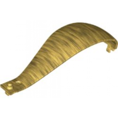 pearl gold panel 4 x 4 x 11 curved tapered with clip at each end