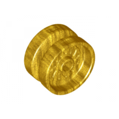 pearl gold wheel 18mm d x 12mm with axle hole and stud solid brake rotor lines
