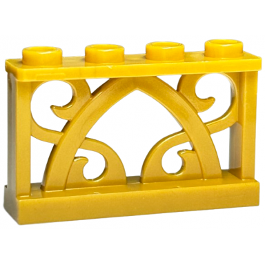 pearl gold fence 1 x 4 x 2 ornamental with 4 studs