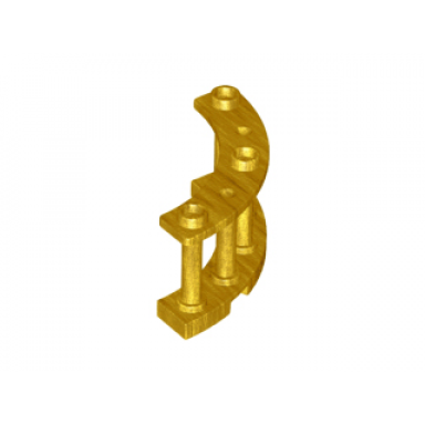 pearl gold fence 4 x 4 x 2 quarter round spindled with 3 studs