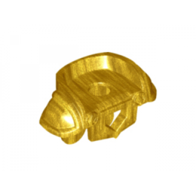 pearl gold minifigure armor breastplate with shoulder pads large pentagonal cutout and 4 studs on back