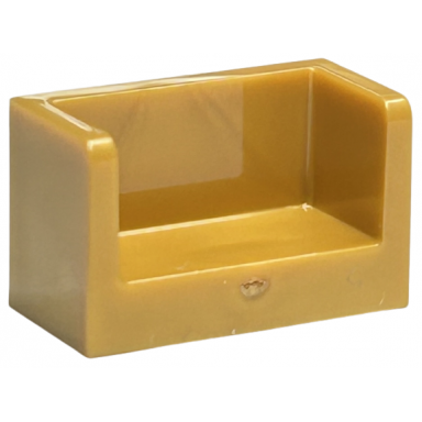 pearl gold panel 1 x 2 x 1 with rounded corners and 2 sides