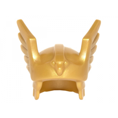pearl gold minifigure headgear helmet with wings and eagle head
