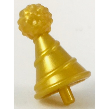 pearl gold minifigure hat with small pin party hat
