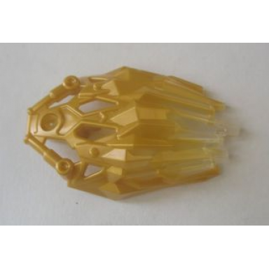 pearl gold bionicle crystal armor with marbled trans-clear pattern