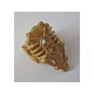 pearl gold bionicle armor uniter with 2 pin holes on front axle and pin holes on sides