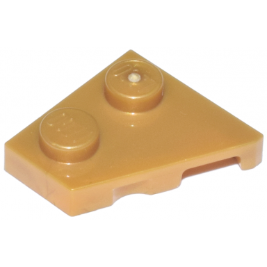 pearl gold wedge plate 2 x 2 left