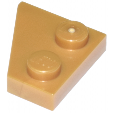 pearl gold wedge plate 2 x 2 right