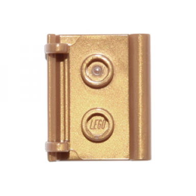 pearl gold minifigure utensil book binding with 2 studs