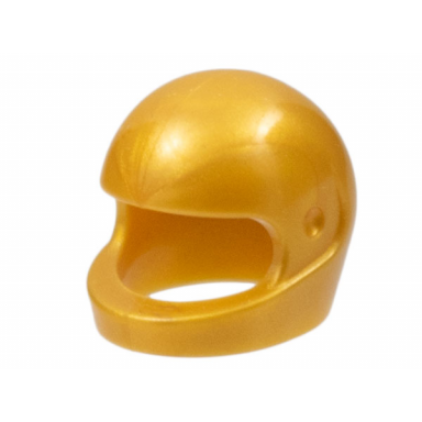 pearl gold minifigure headgear helmet motorcycle standard