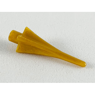 pearl gold minifigure weapon spear tip with fins