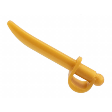 pearl gold minifigure weapon sword cutlass saber with small hilt