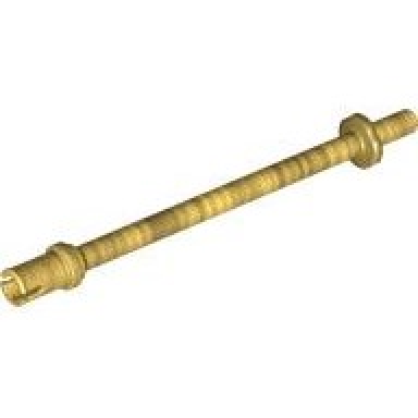 pearl gold bar 8l with stop rings and pin technic figure accessory ski pole - flat end