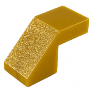pearl gold slope 45 2 x 1 with cutout without stud