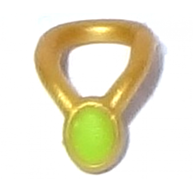 pearl gold mini doll necklace amulet with molded lime stone pattern