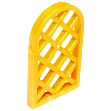 pearl gold pane for window 1 x 2 x 2 2 3 lattice diamond with rounded top