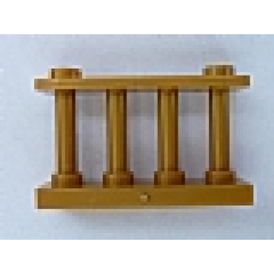 pearl gold fence 1 x 4 x 2 spindled with 2 studs