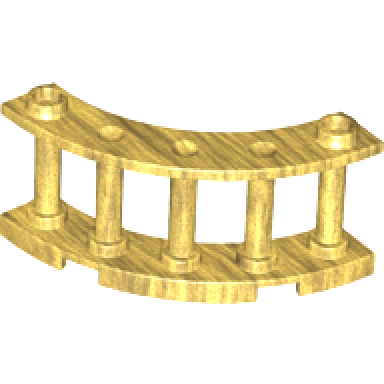 pearl gold fence 4 x 4 x 2 quarter round spindled with 2 studs
