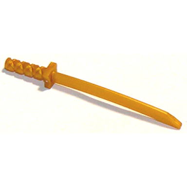 pearl gold minifigure weapon sword shamshir katana square guard with uncapped pommel and hole in hilt