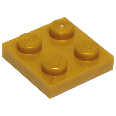 pearl gold plate 2 x 2