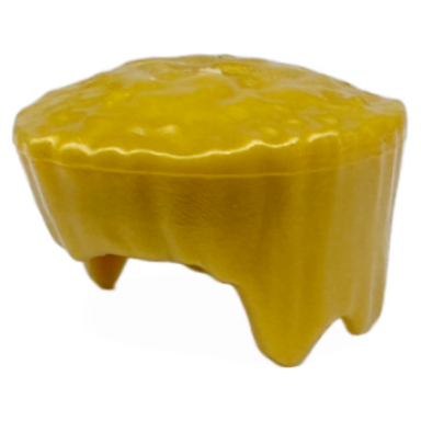 pearl gold minifigure hair flat top with extended sides