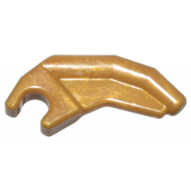 pearl gold barb claw horn tooth with clip angled
