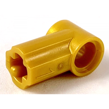 pearl gold technic axle and pin connector angled 1