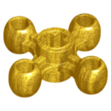 pearl gold technic knob cog gear wheel with axle hole orientation