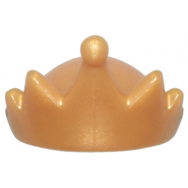 pearl gold minifigure headgear tiara crown with 5 points