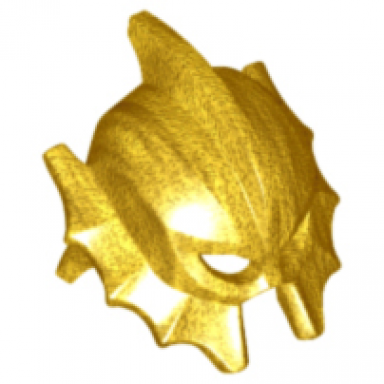 pearl gold minifigure headgear helmet mask atlantean with fish fins on sides and top