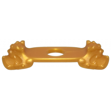 pearl gold minifigure armor shoulder pads with dragon heads