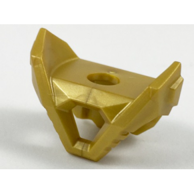 pearl gold minifigure armor breastplate with pointed shoulders hexagonal cutout and 2 studs on back